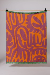 Pled żakardowy Bakłażanek Power